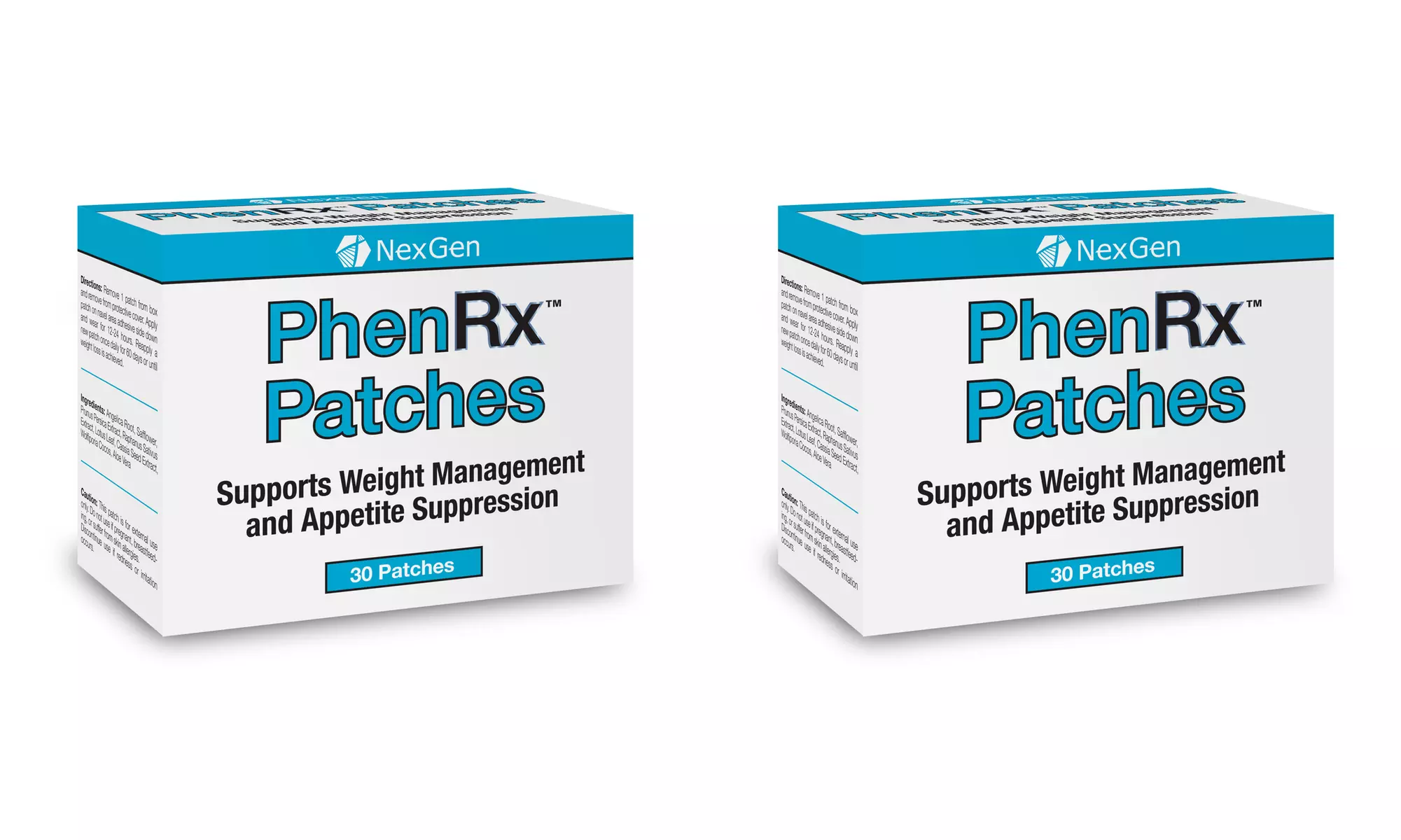 PhenRX Topical Weight Loss Patches 2 Pack 60 day supply - Primary Image