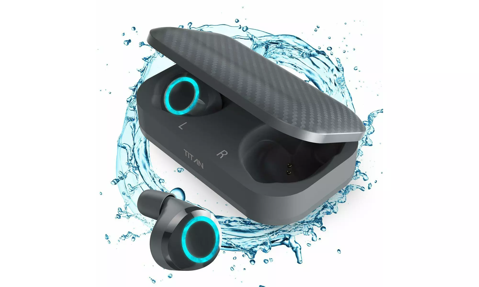 True Wireless Earbuds,TIAMAT Titan Bluetooth Earbuds Wireless Waterproof,GREY - Primary Image