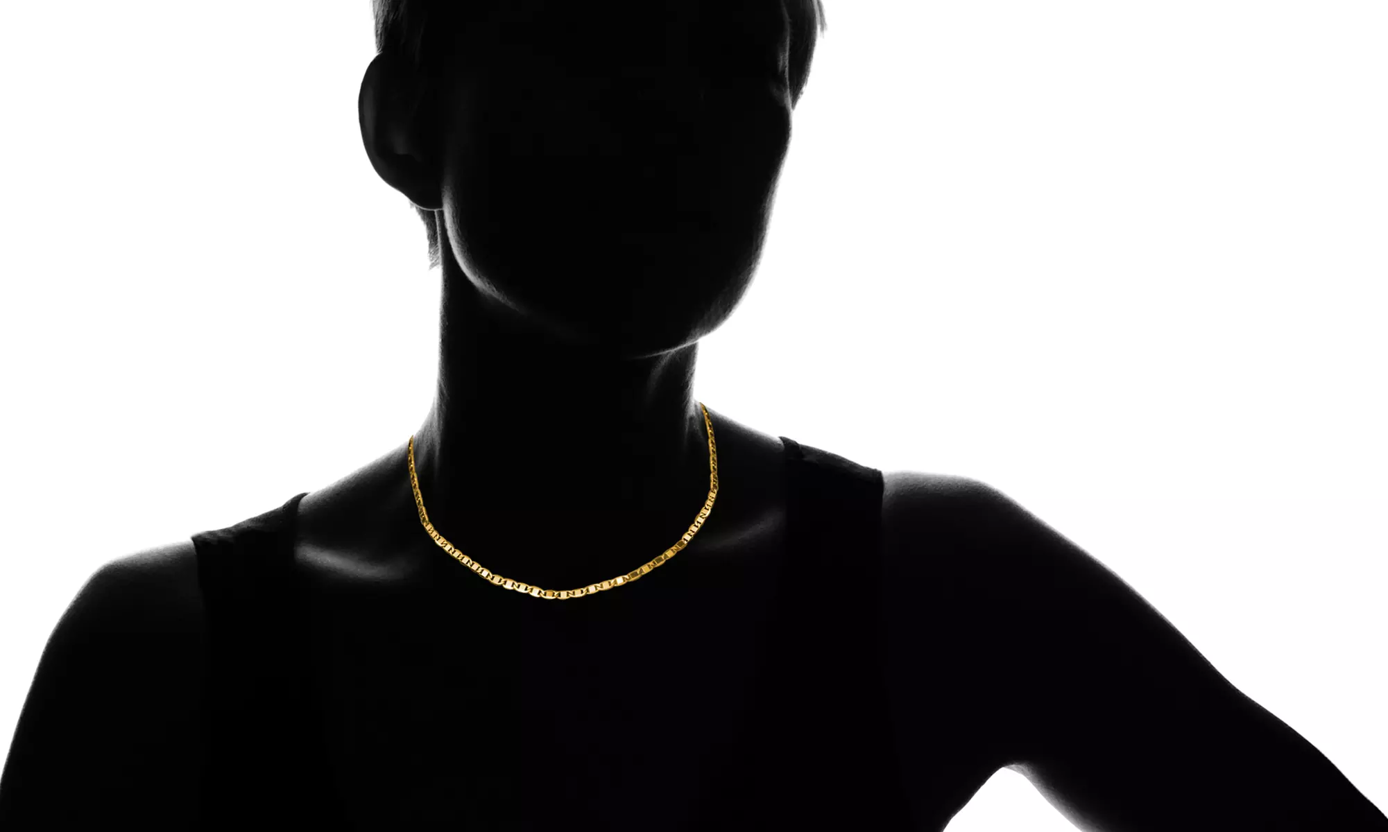 18K Gold Over Sterling Silver Flat Mariner Chain Necklace by Paolo Fortelini