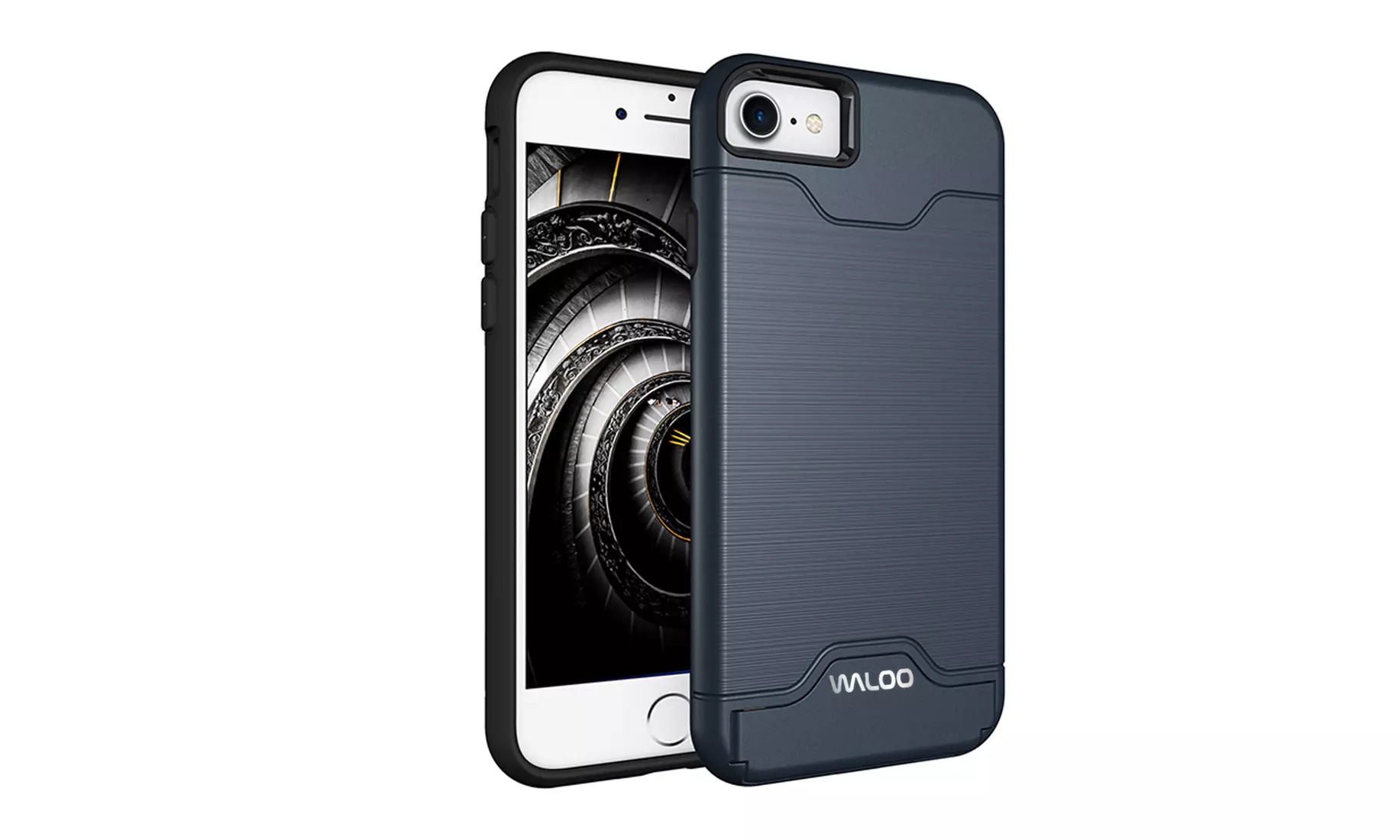 Waloo Brushed Kickstand Case for iPhones 