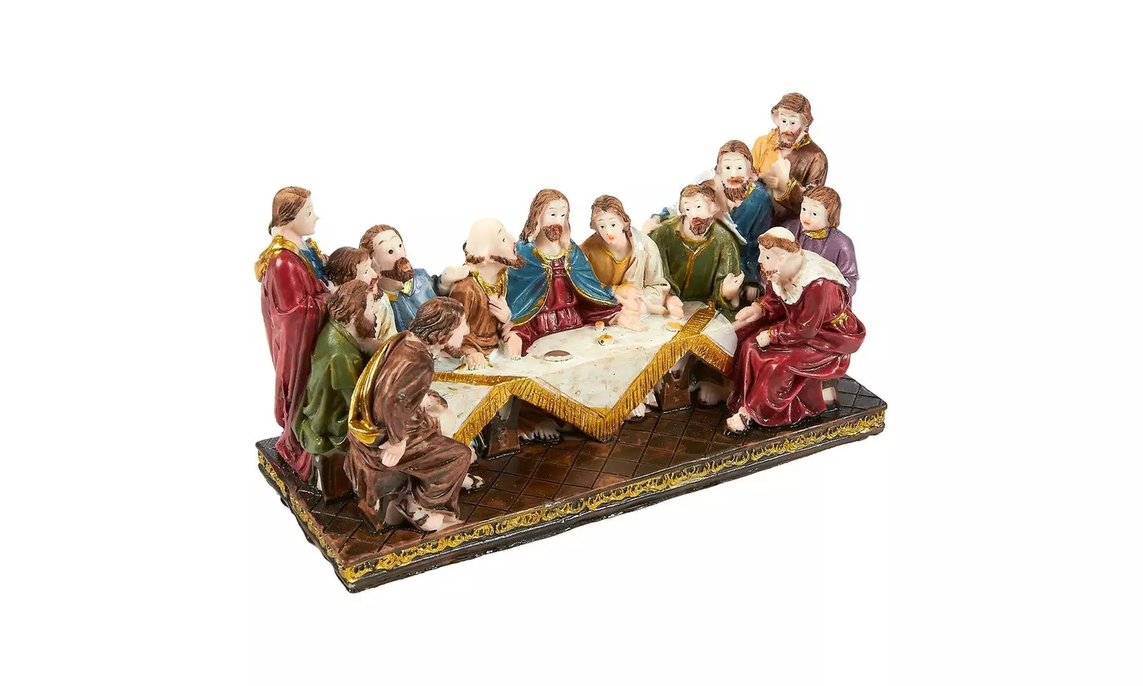 Religious Statues The Last Supper Hand-Painted Figurine Christian Decoration - Primary Image