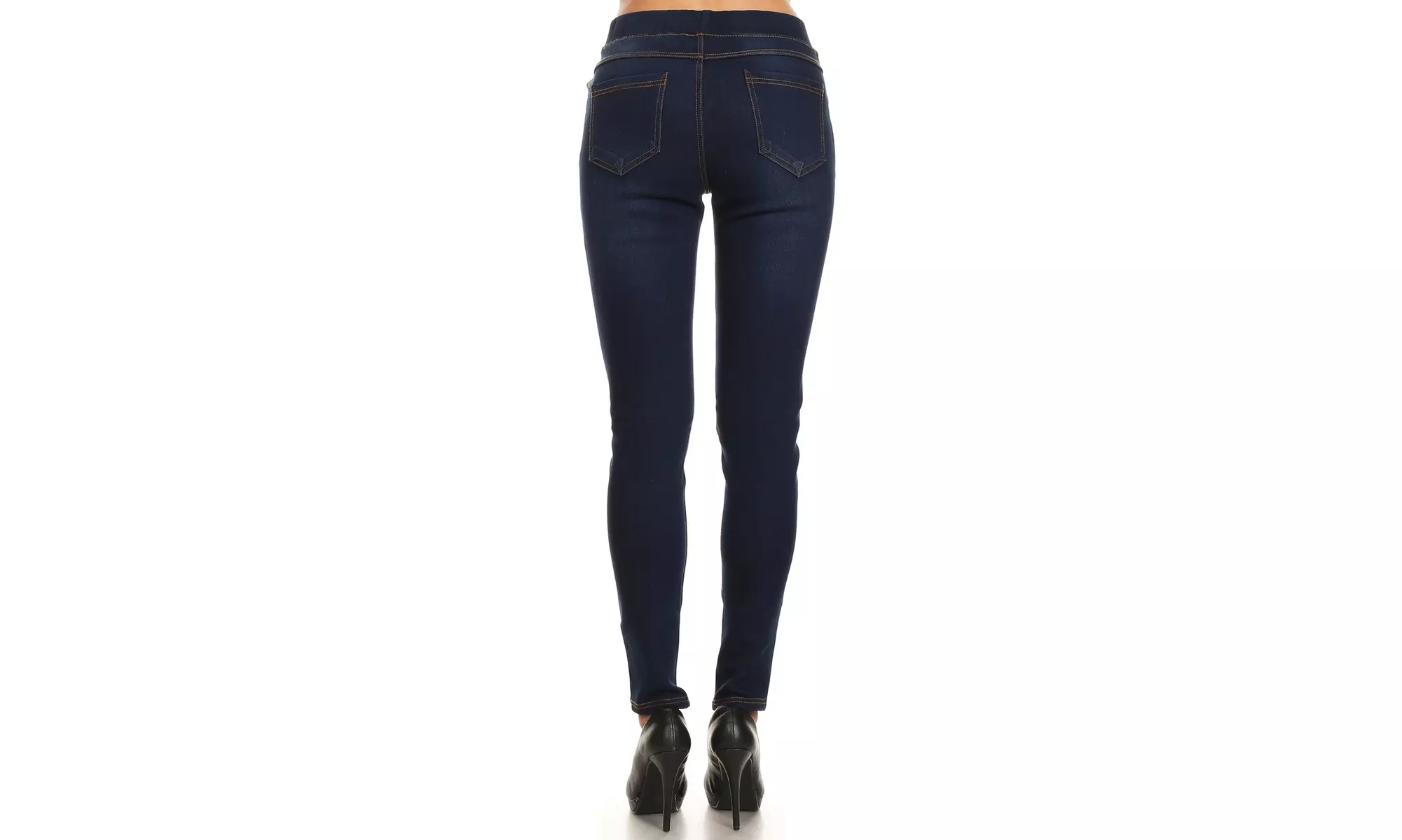 JVINI Ladies High Waist Classic Pull-On Skinny Denim Jeggings