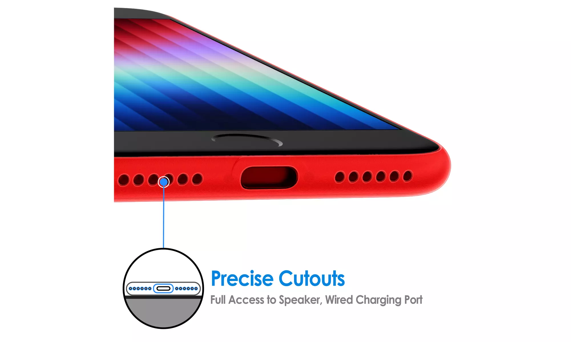 Ultra Slim Matte Hard Case for iPhone 8/7/SE 3/2, Camera Lens Cover Protection