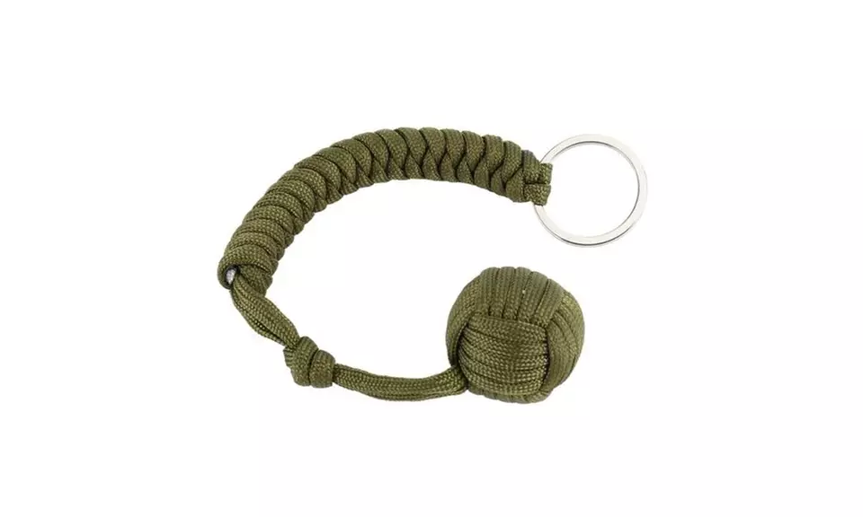 Monkey Fist Paracord Self Defense Keychain Survival Tool - Primary Image
