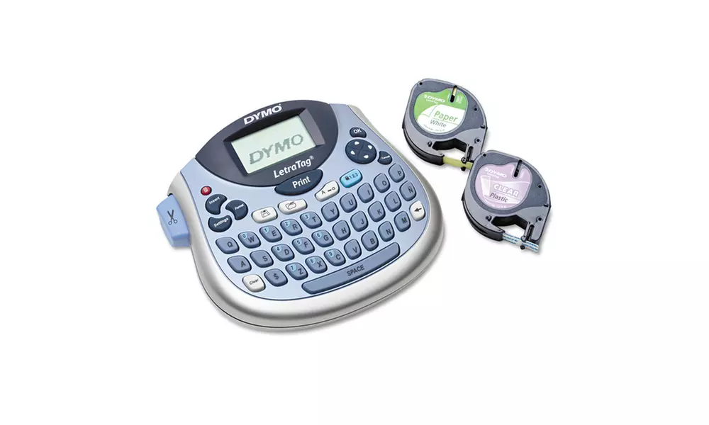 DYMO LetraTag 100T Label Maker, 2 Lines, 6 7/10w x 2 4/5d x 5 7/10h - Second Medium
