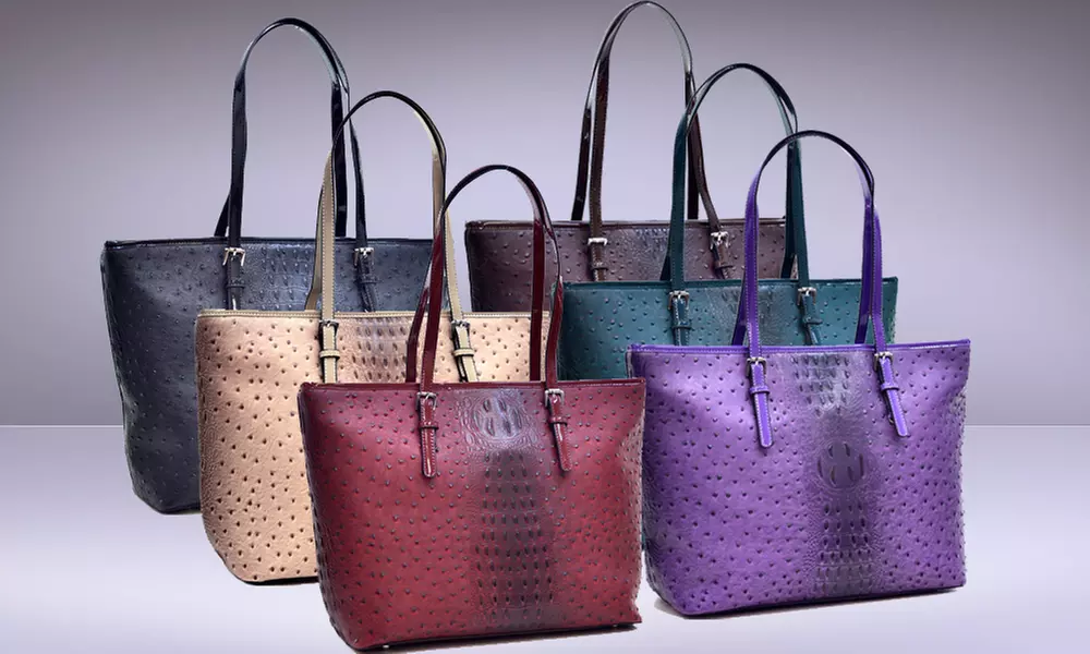 MMK Collection Joyce Faux Leather Tote By Marco M. Group - Primary Image
