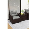 Image 59: Costway Three-Piece Rattan-Effect Patio Furniture Set