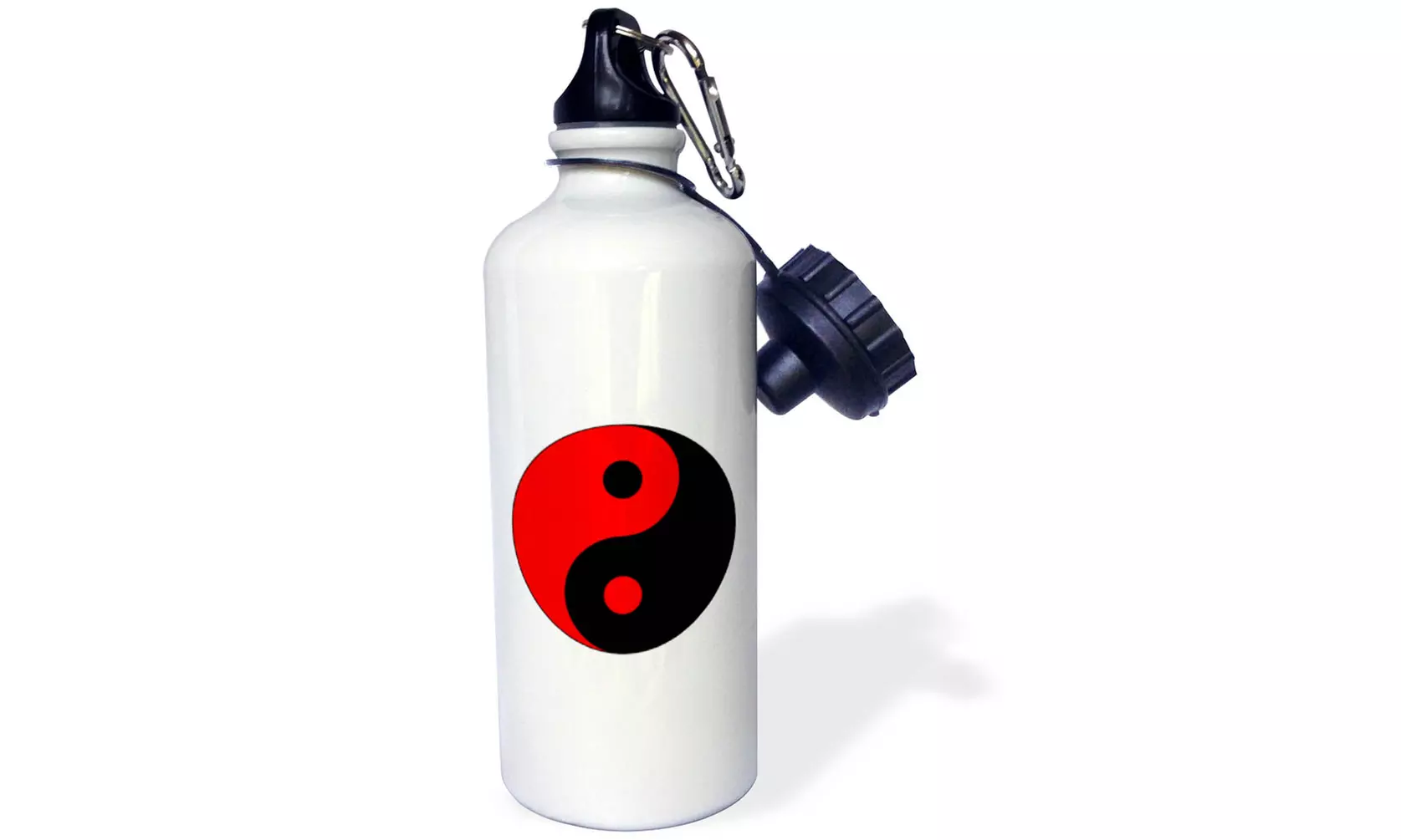  Water Bottle - Black n Red Ying Yang - 21oz  - Primary Image