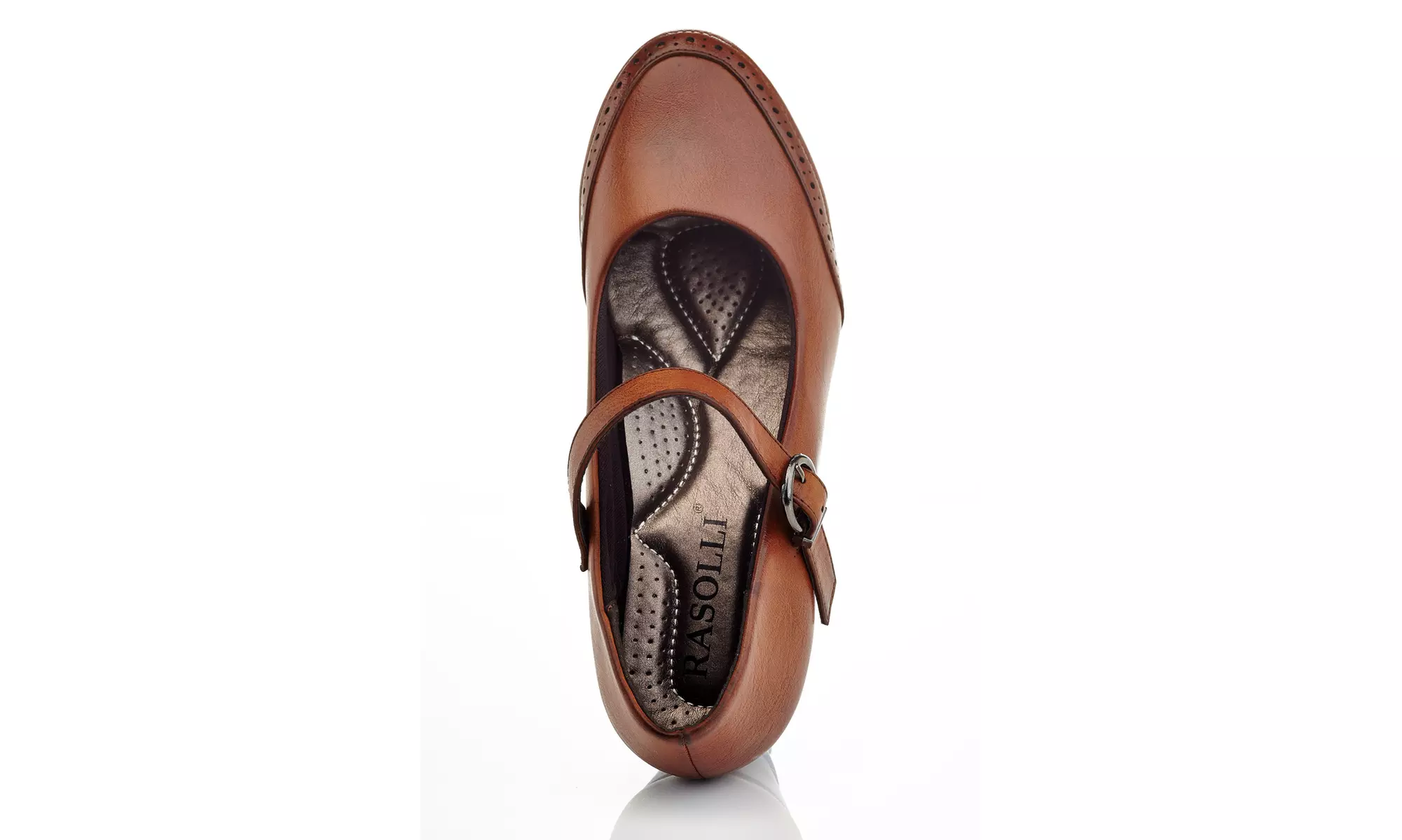 Rasolli Women's Virginia Mary Jane Wedge Pumps