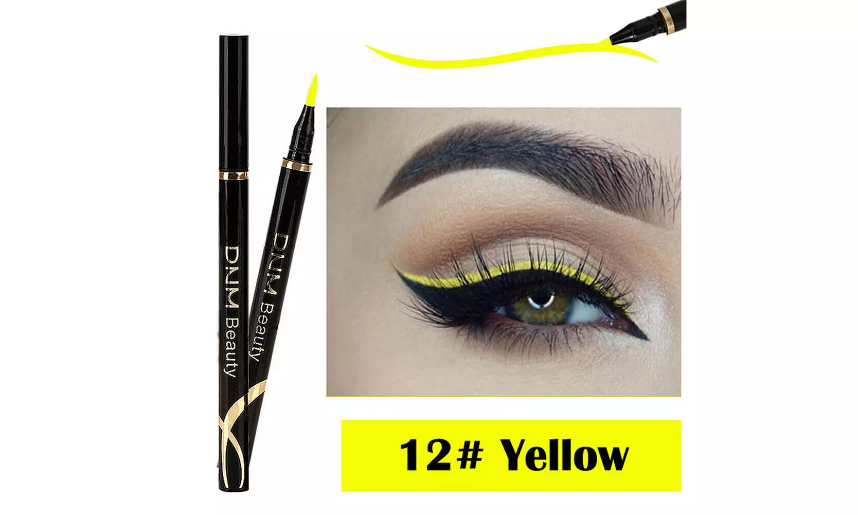 1-2 Pack Colorful Eyeliner Waterproof Long Lasting Liquid Eye Liner Pen Tool
