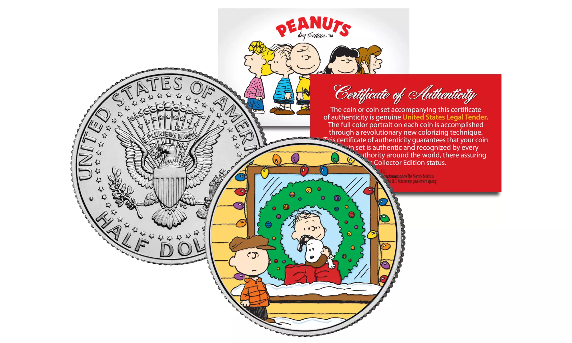 CHRISTMAS Snoopy Peanuts Gang Charlie Brown Real U.S. Half Dollars - Choose Coin - Second Medium