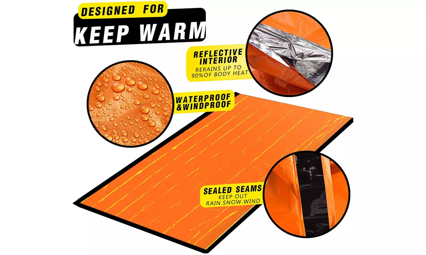 PE Emergency Sleeping Bag Thermal Waterproof Outdoor Survival Camping Bag