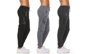  3-Pack Men's Moisture Wicking Jogger Pants with Zipper Pockets (M-2XL)