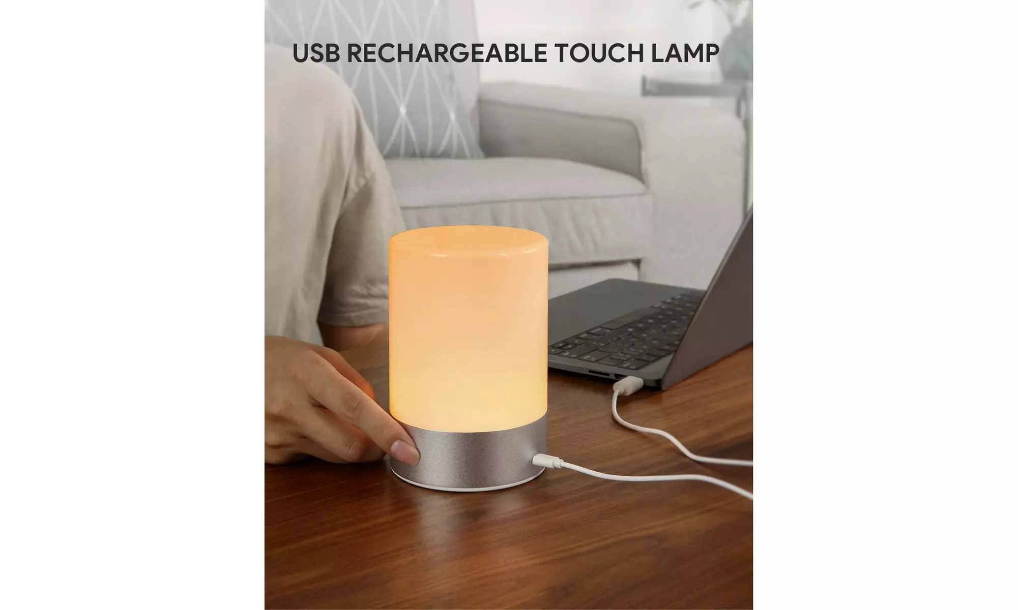 AUKEY Cordless Lamp Rechargeable LED Bedside Lamp 
