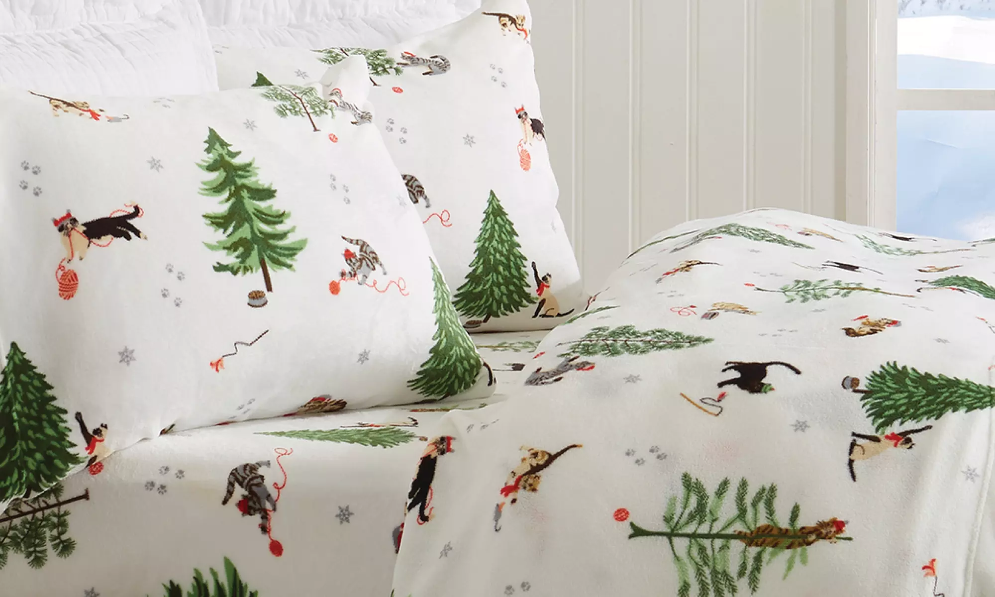 Ultra Soft Velvet Plush Printed Bed Sheet Set