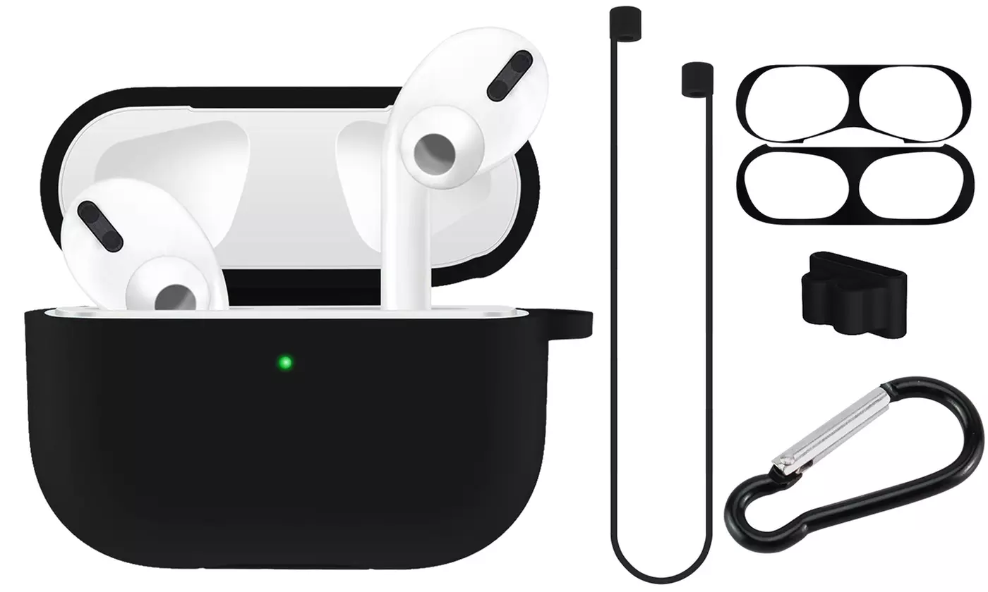 5 in 1 Apple AirPods Pro Soft Silicone Full Protective Shockproof Case Cover