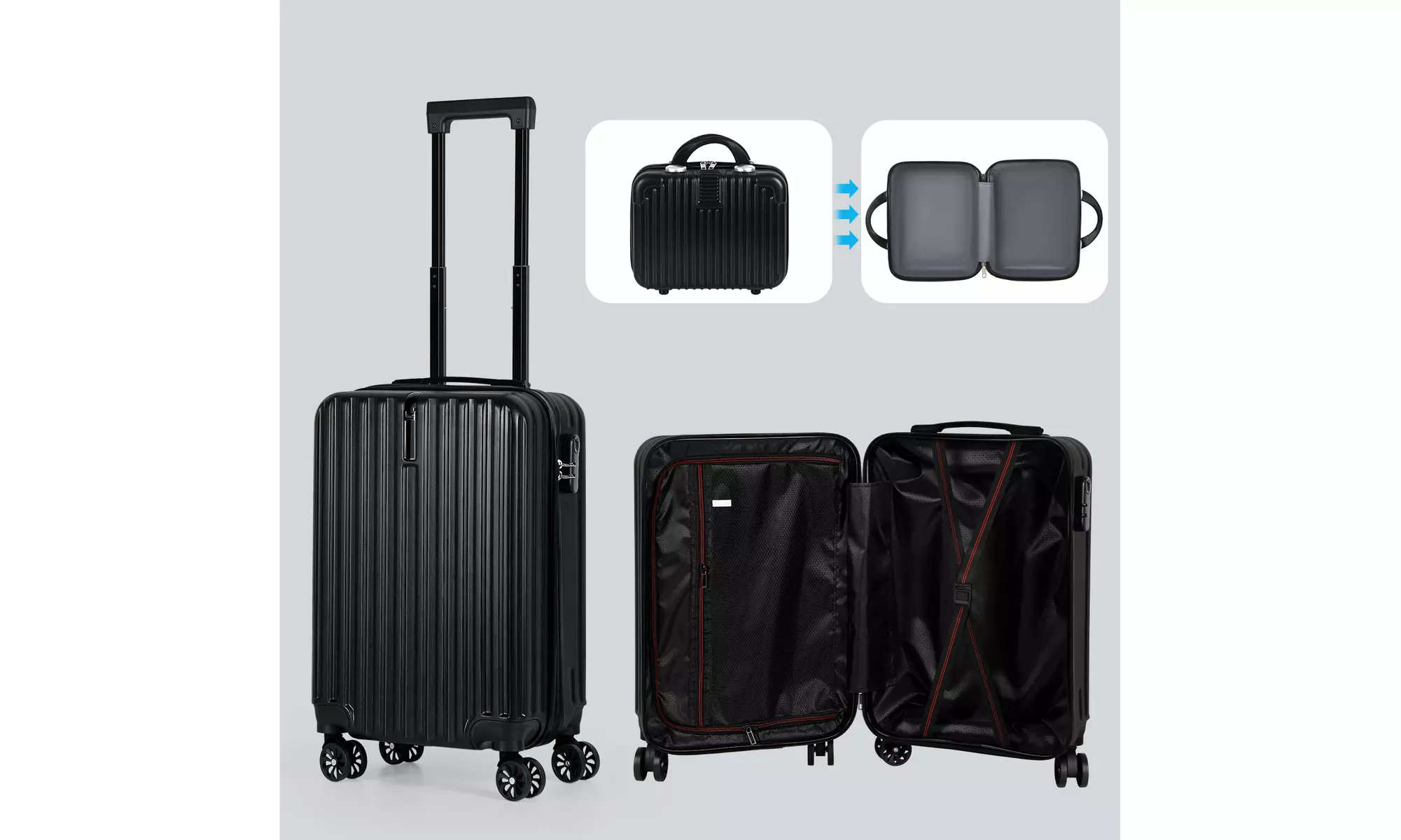 Dual Spinner Hard-Sided Carry-On Two-Piece Luggage Set