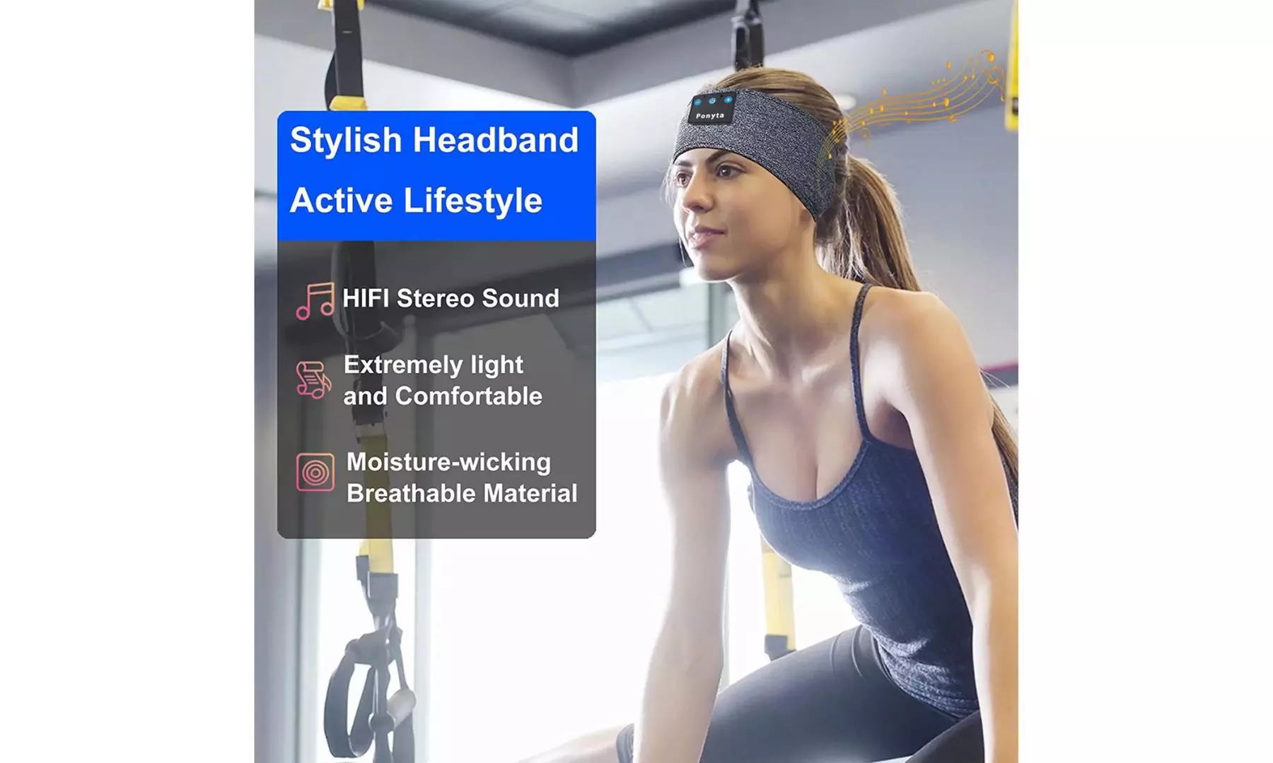 Sleep Headphones Bluetooth Soft Elastic Sleeping Wireless Music Sport Headbands