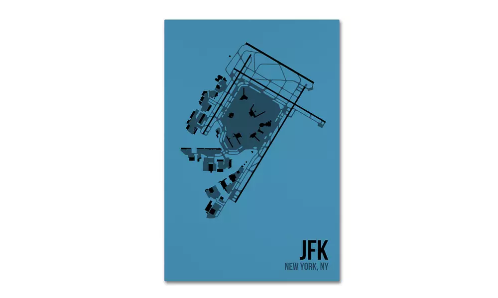 08 Left 'JFK Airport Layout' Canvas Art - Primary Image