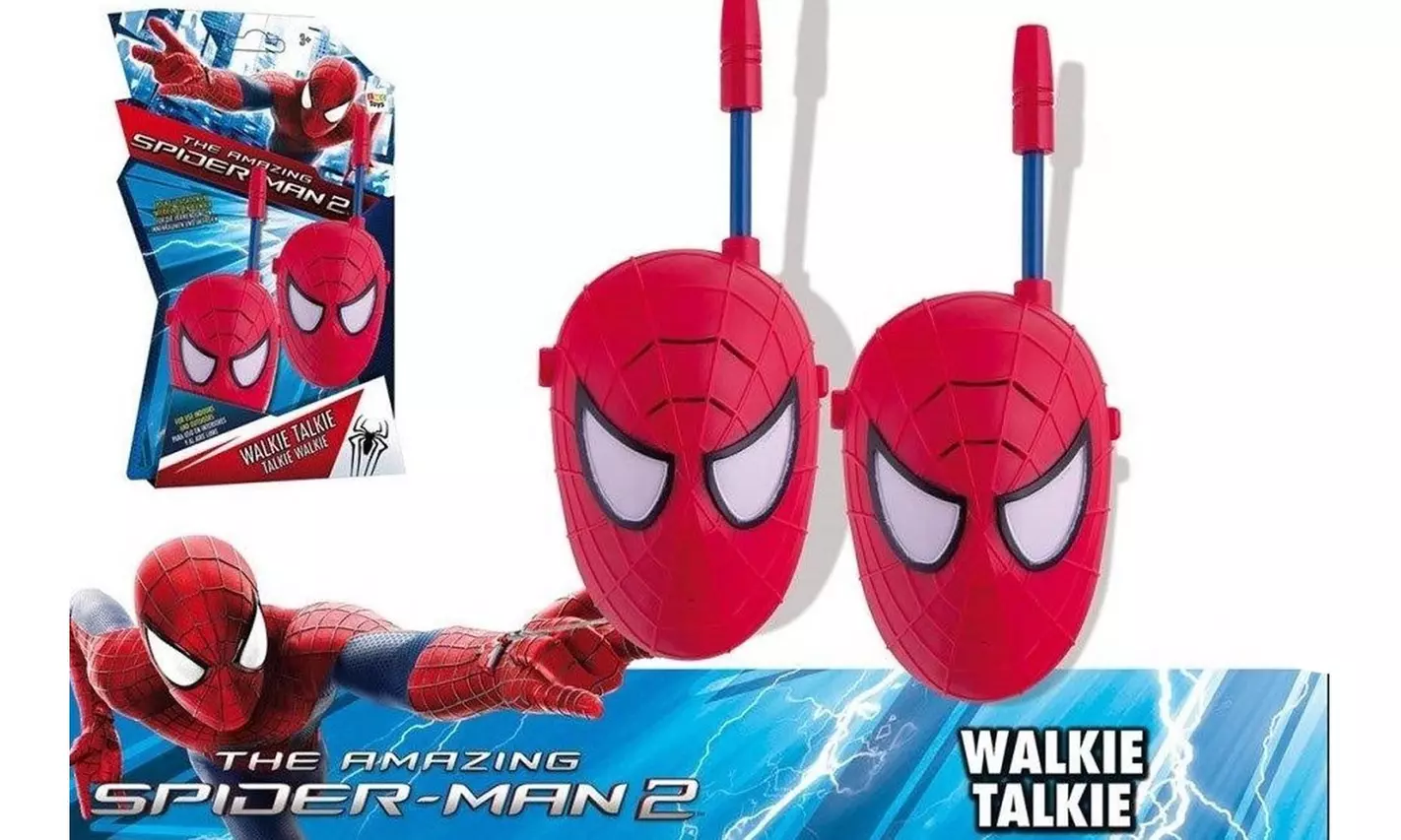 Spiderman Walkie Talkies With Flexible Safety Antenna Perfect Gift For Child - Primary Image