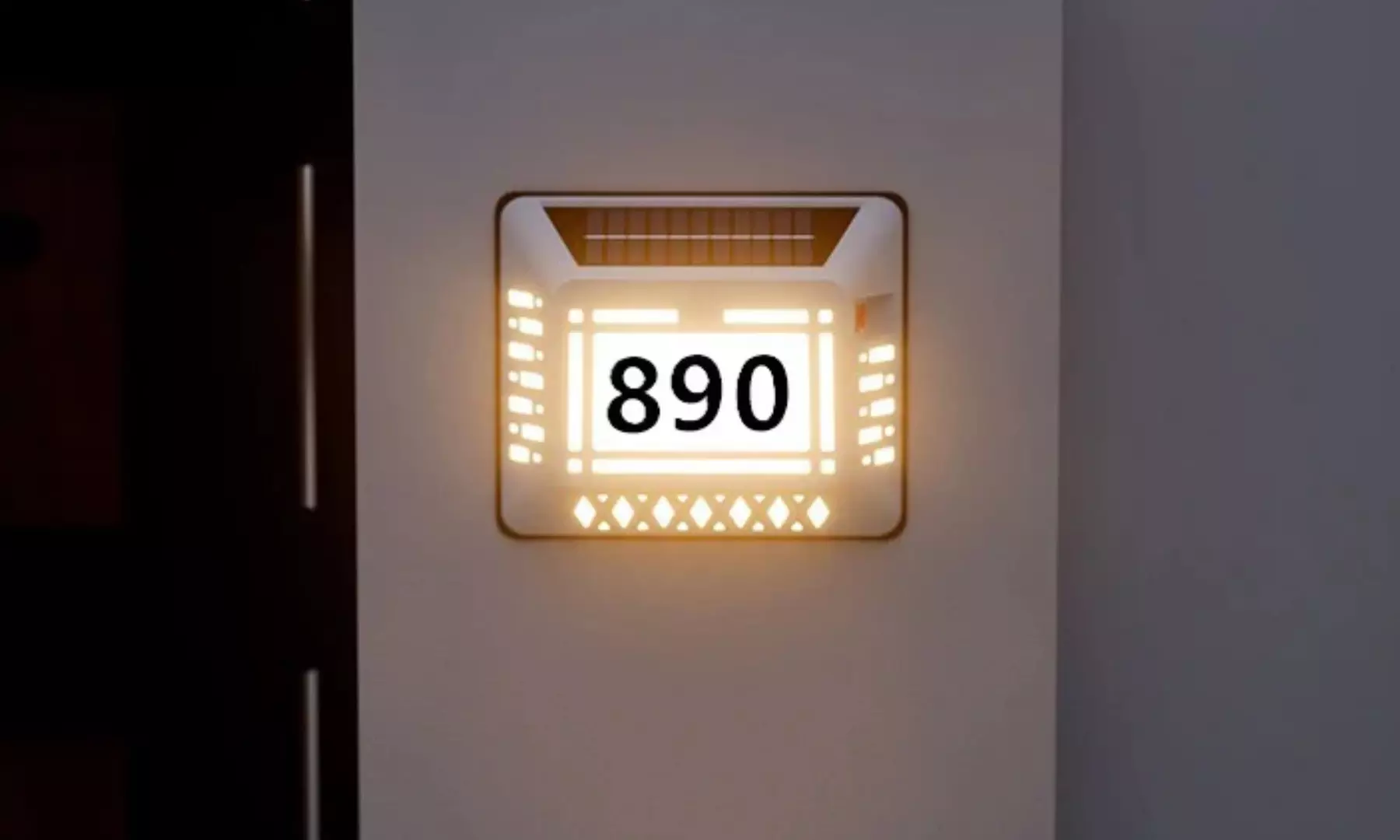 Solar LED House Address Sign with Custom Numbers