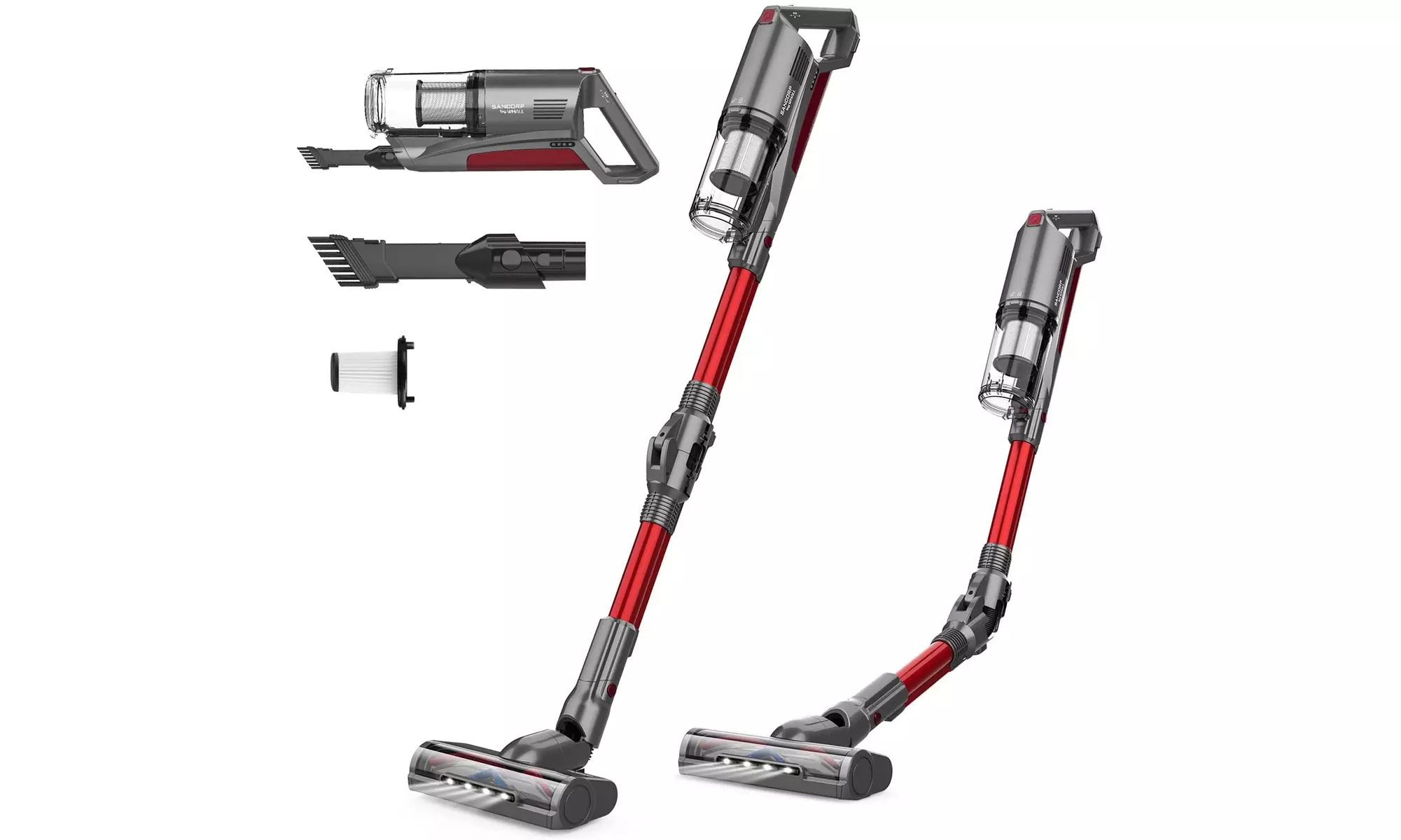 WHALL EV-691H  Vacuum 4 in 1 Foldable Cordless Stick (Red)-Refurbished - Primary Image