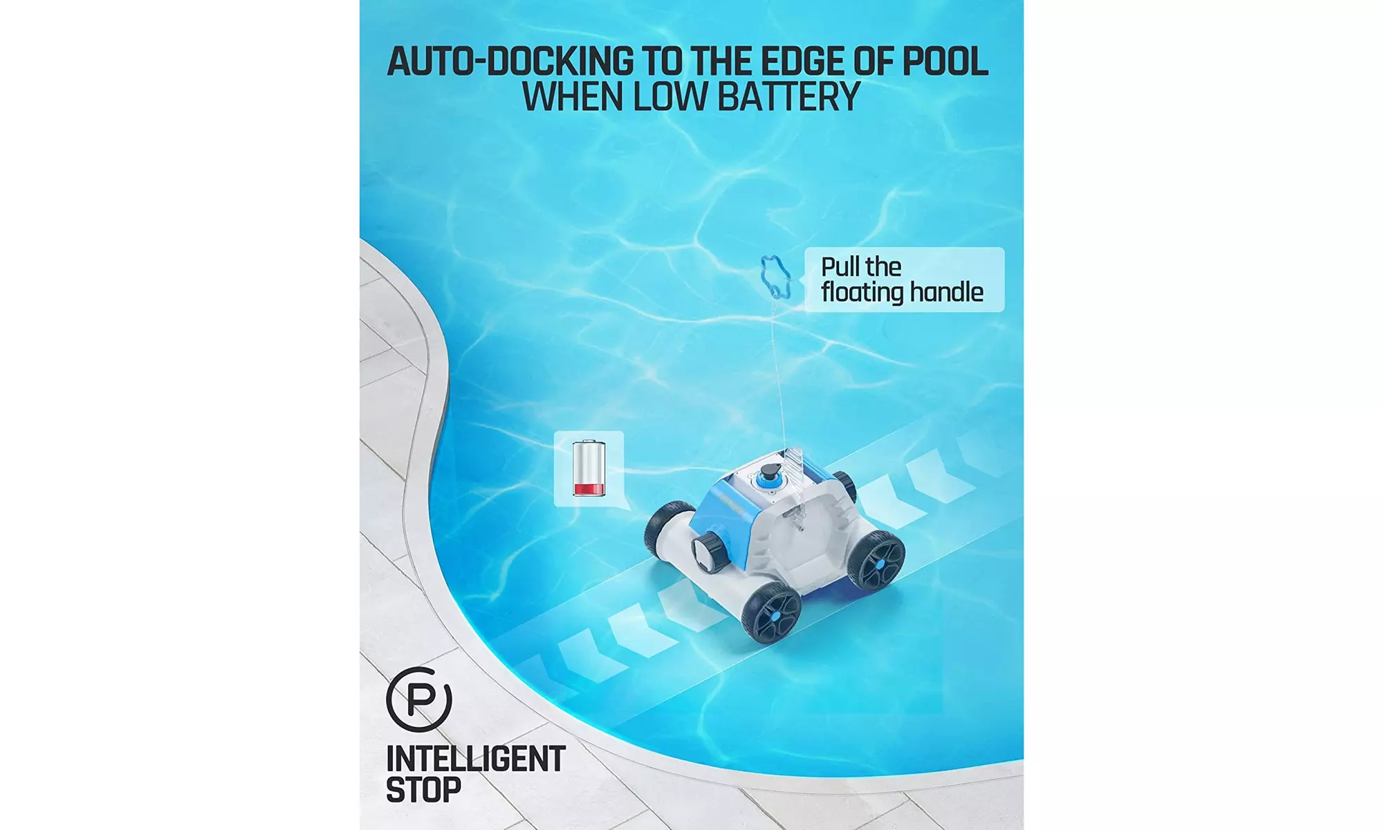 Cordless Robotic Pool Cleaner, Automatic Pool Vacuum - Second Medium