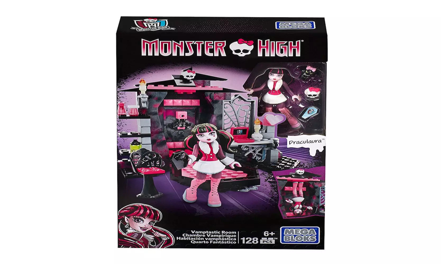 Mega Bloks Monster High Draculaura's Vamptastic Room Building Set - Primary Image