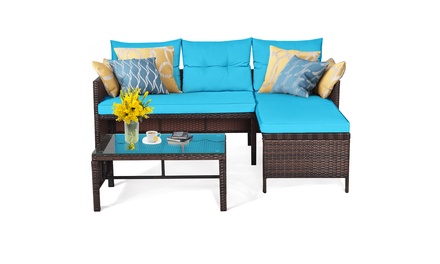 Up To 69% Off On Costway 3PCS Patio Wicker Rat... | Groupon Goods