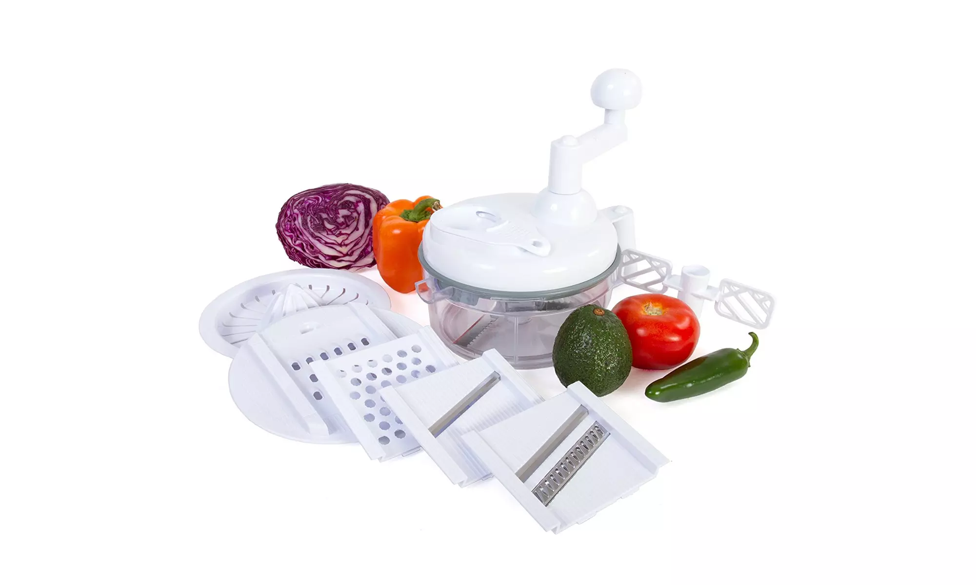 Kitchen Plus 3000 Food Chopper - 8 in 1 Manual Food Processor - Primary Image