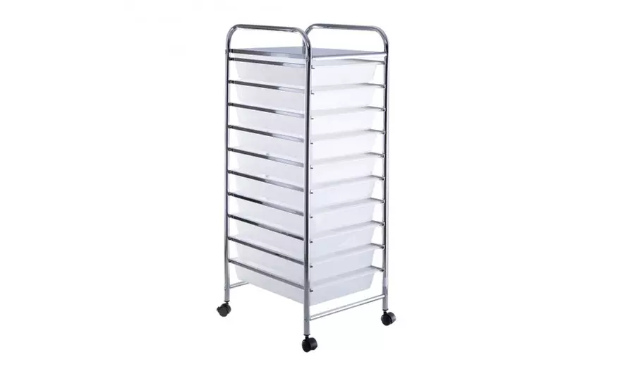 10 Drawer Rolling Storage Cart Organizer - Primary Image