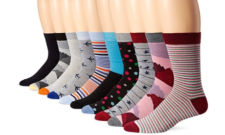 3KB Men'sDress Socks (10 Pairs Per Pack) - Variety Of Patterns And Sizes Dress One Size Two Tone Collection