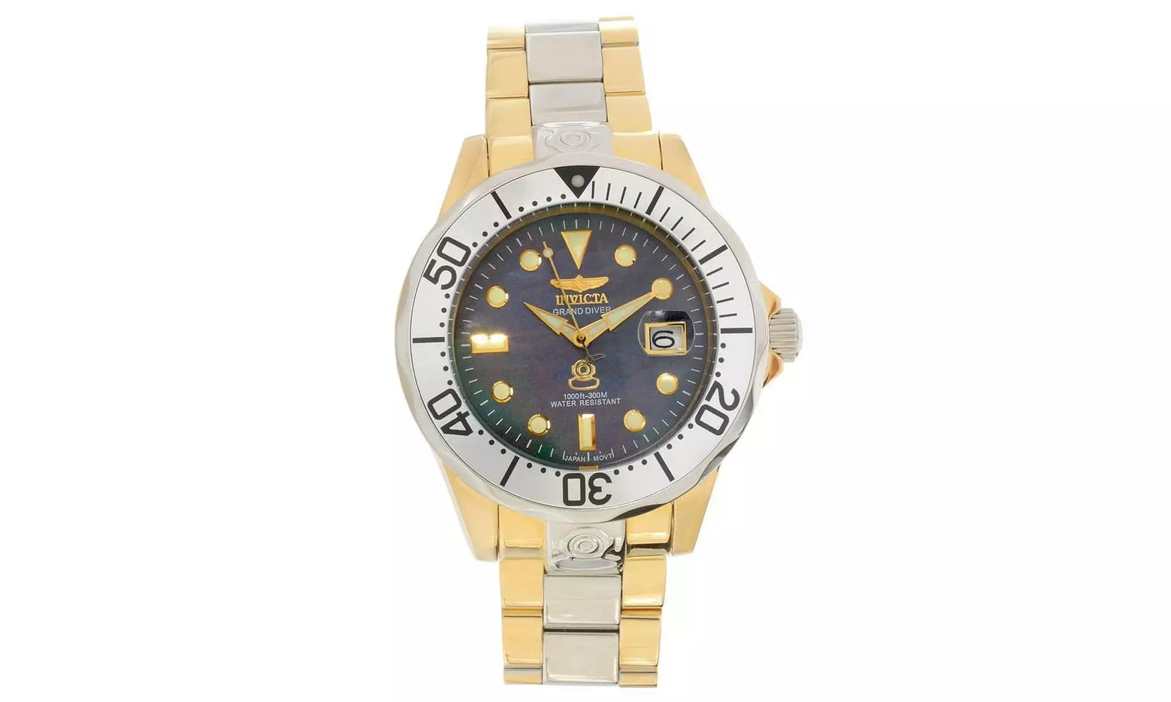Invicta 16034 Men's Grand Diver Black MOP Dial Two Tone Automatic Diver Watch  - Primary Image