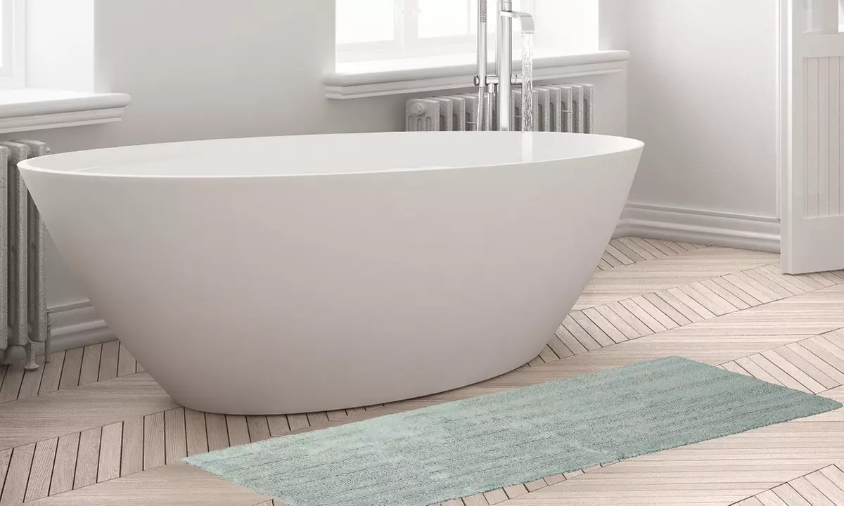 100% Cotton Soft Reversible Oversized Bath Rug - Primary Image