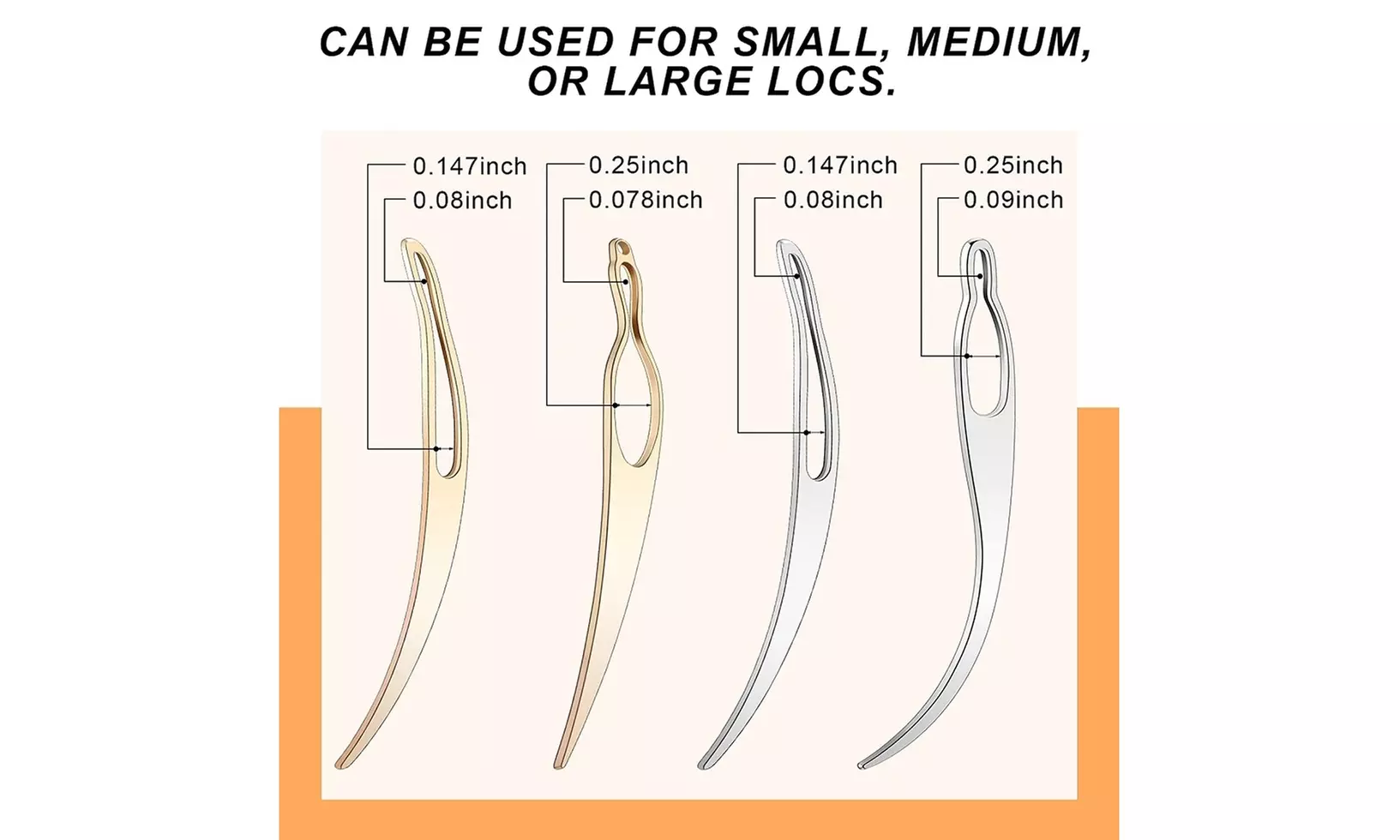 4 Pieces Sisterlock Retighten Tool, Dreadlock Tool for Hair - Second Medium