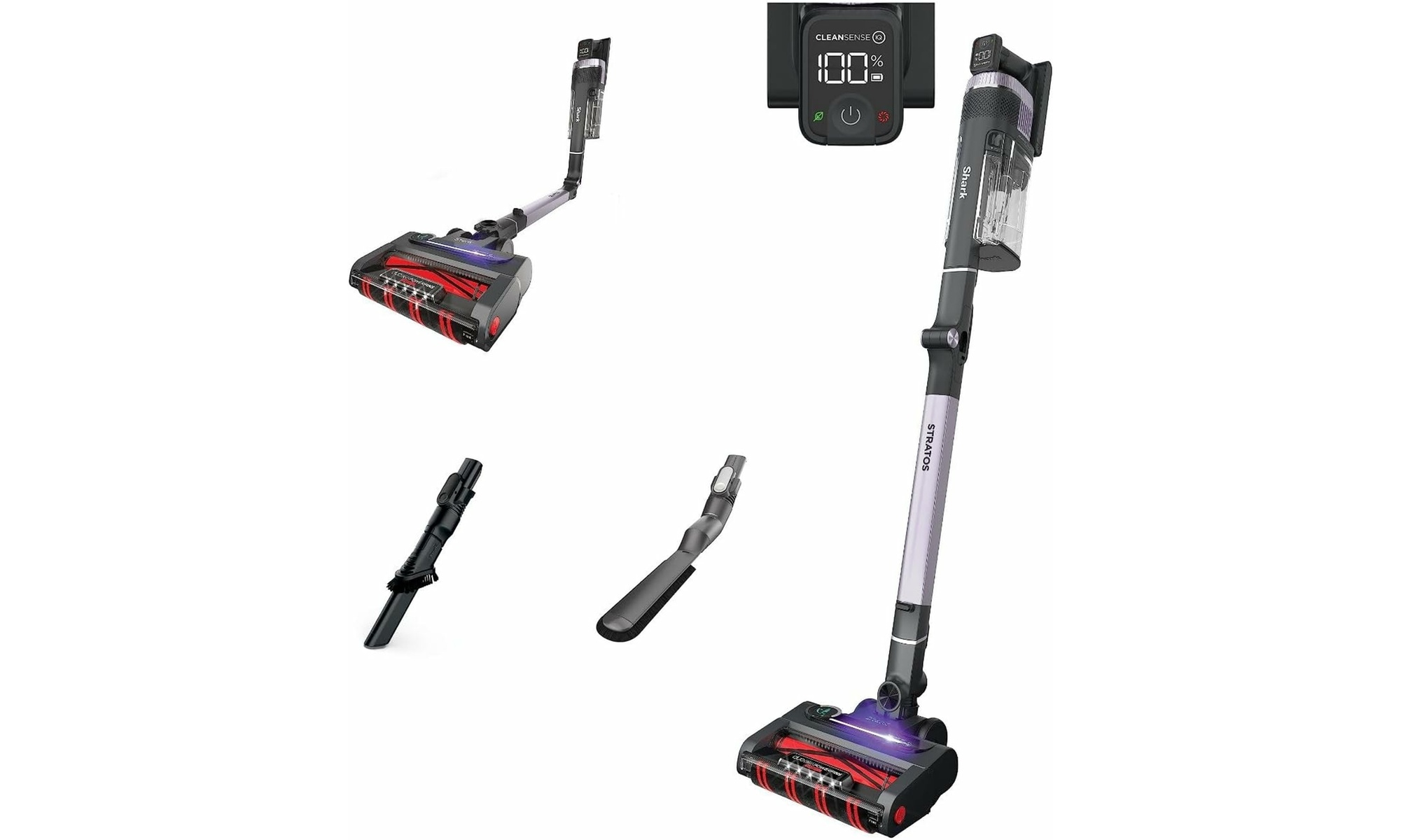 Shark Stratos Cordless Vacuum with Clean Sense and Odor Neutralizer - Ash Purple