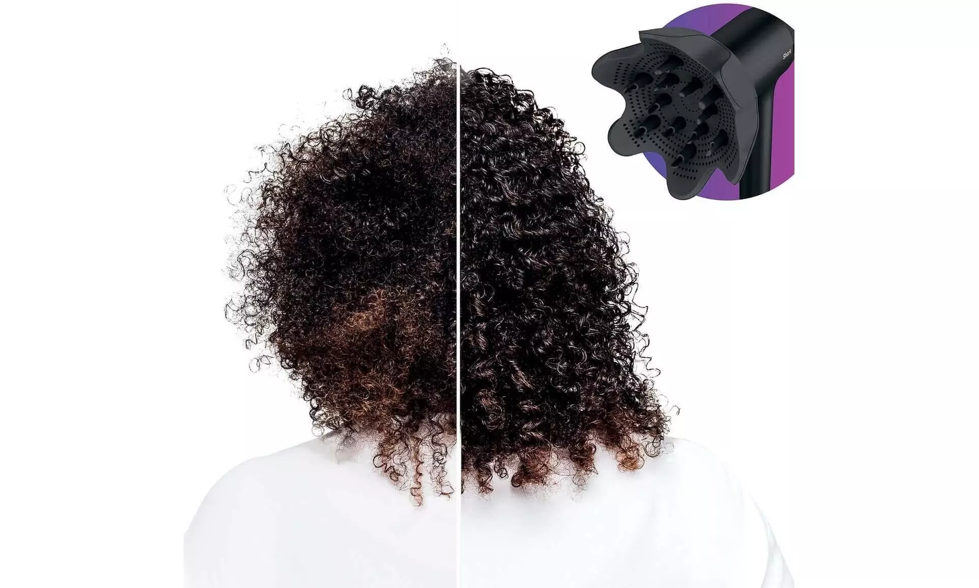 Shark HD125 Blow Dryer HyperAIR Fast-Drying with IQ 2-in-1(Black)- Refurbished