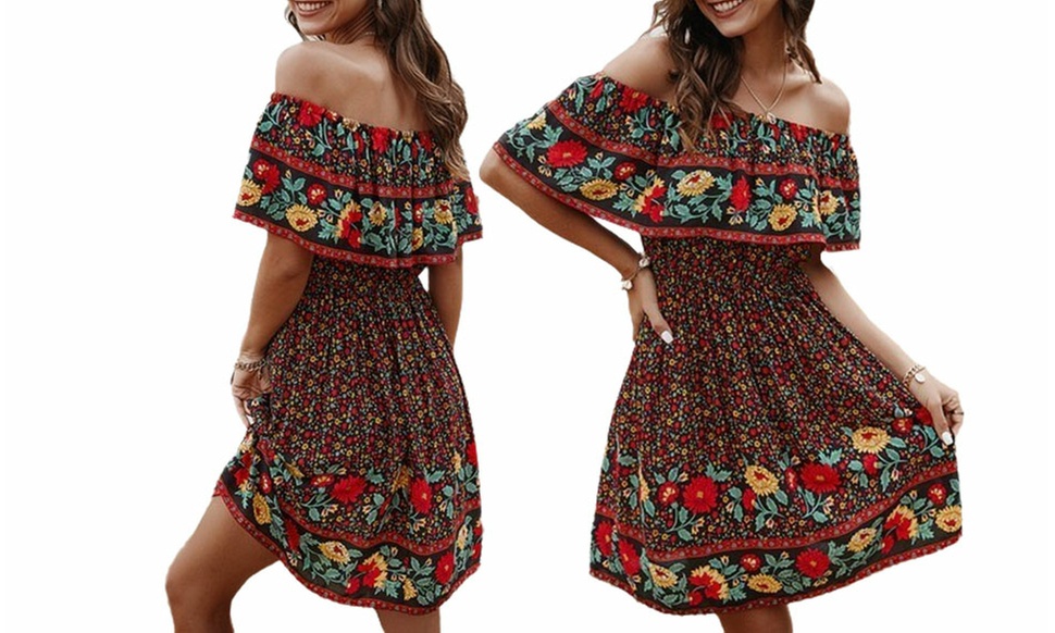 Elings Women's Summer Printed Boho Dresses Collection (S-XL) 