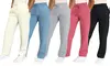 3-Pack Women's Heavyweight Wide-Leg Fleece Sweatpants - Loose Fit with Pockets