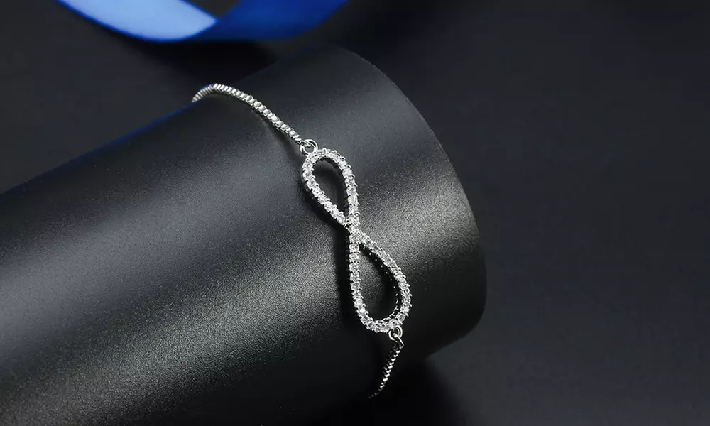 Leo Rosi Cubic Zirconia Silve Infinity Bracelets for Simple Friendship  - Primary Image