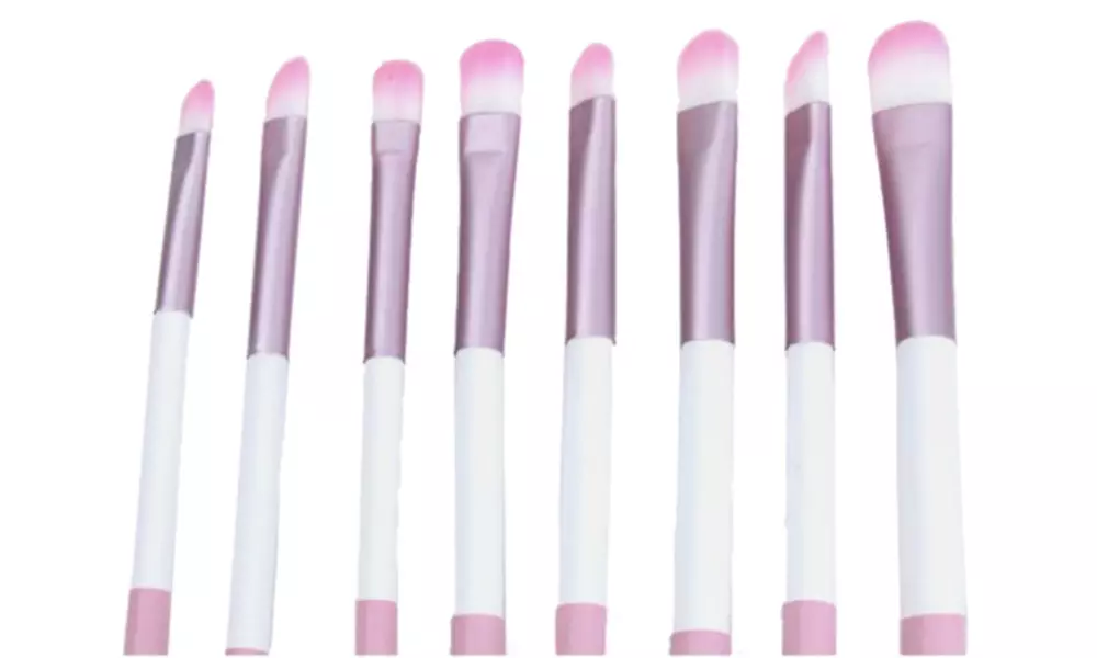 Pink Heart 24 Piece Professional Make up Brush Set with Carrying Case - Second Medium