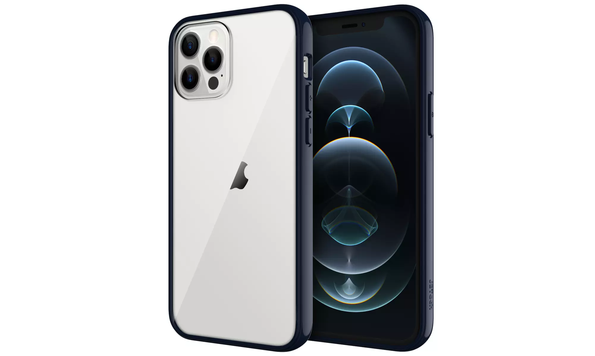 JETech Case for iPhone 12/12 Pro 6.1-Inch Shockproof Bumper Cover Clear Back