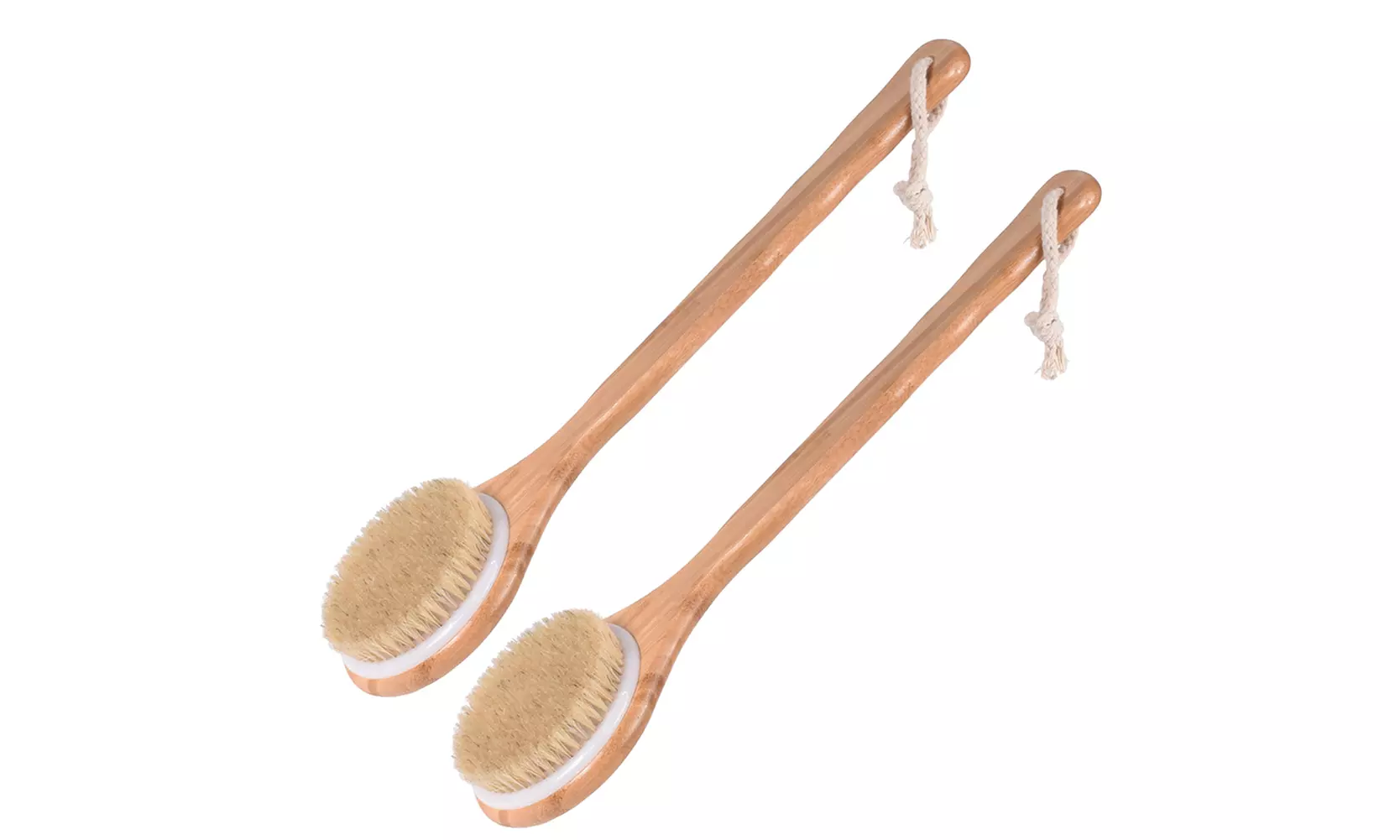 US 1-2 Natural Bristle Wooden Bath Shower Brush Spa Back Body Dry Skin Scrubber