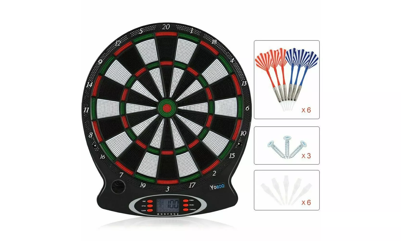 Dart Board Electronic Dartboard Led Score Display Soft Tip Games Voice Darts - Second Medium