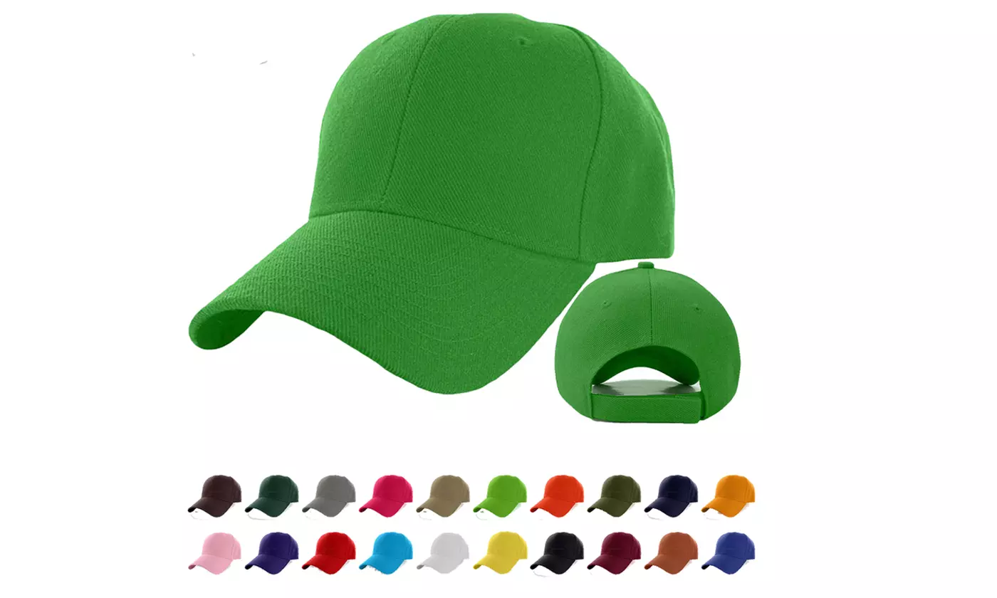 Baseball Caps Plain Loop Adjustable Solid Color Hat Polo Style Mens Womens - Primary Image