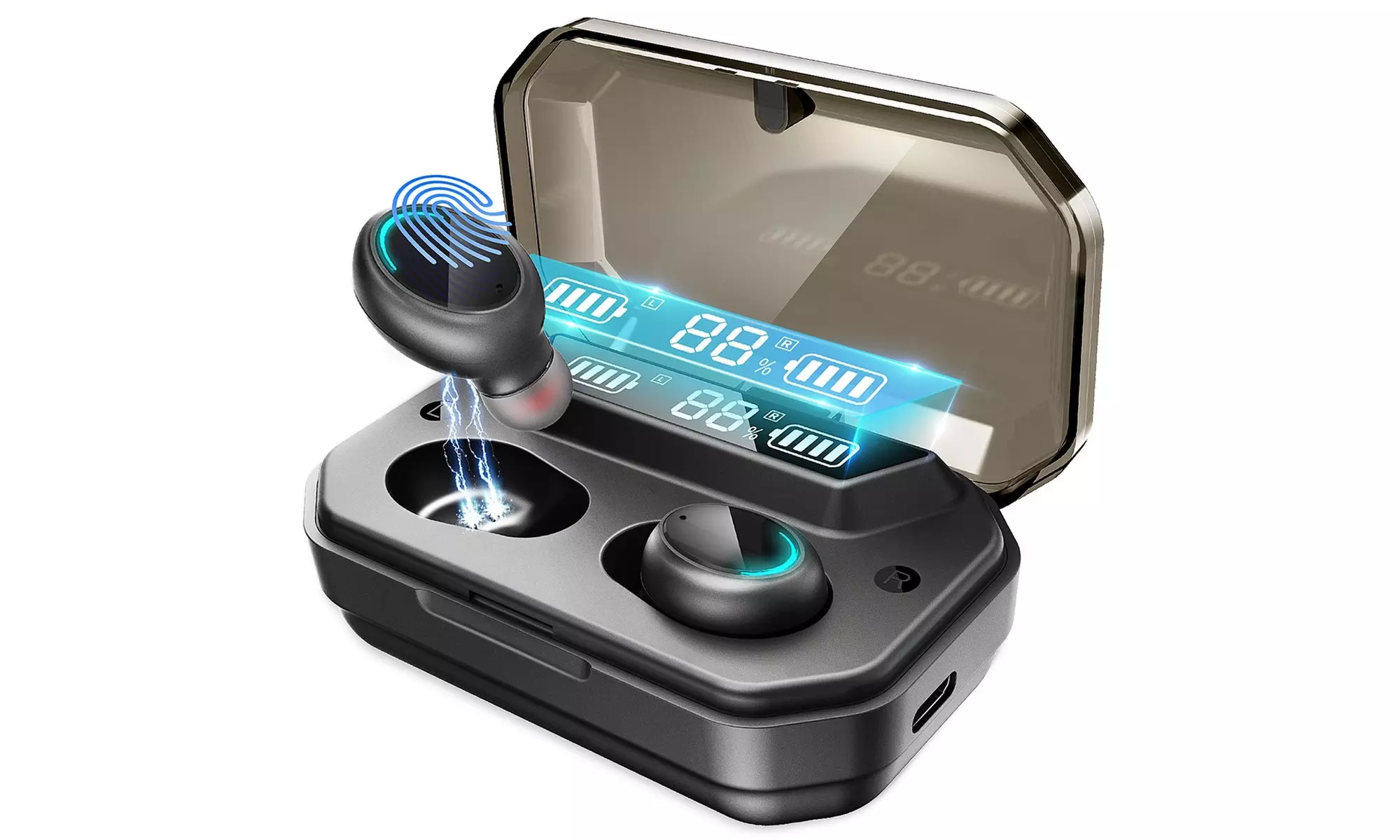 Wireless Earbuds Bluetooth 5.0 Headphones IPX7 Waterproof TWS Deep Bass Stereo - Primary Image