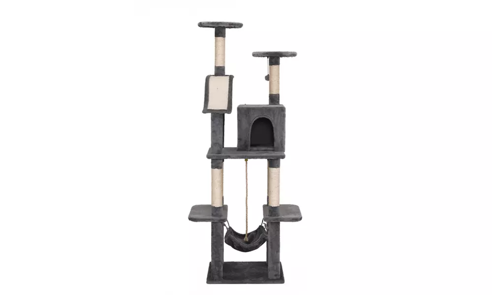 Cat Tree Multi-level Large Suitable for Large Cats, Grey - Primary Image