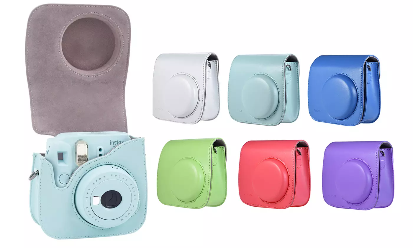 For Fujifilm Instax Mini 8 9 Film Camera Carrying Bag Shoulder PU Case Cover - Primary Image
