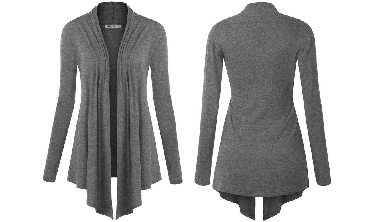 Open Front Cardigan S-3X by Made By Johnny Plus Size Sweater  
