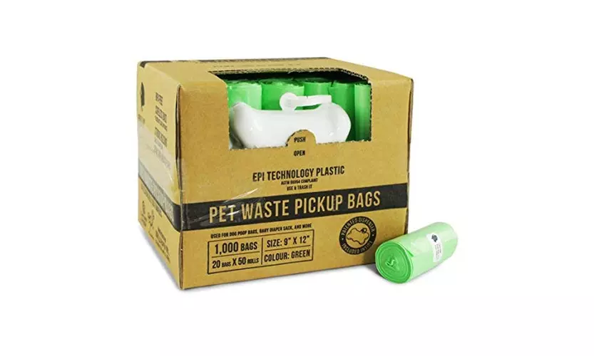 Gorilla Supply Dog Waste Bags with Patented Dispenser and Leash Tie, Unscented - Second Medium